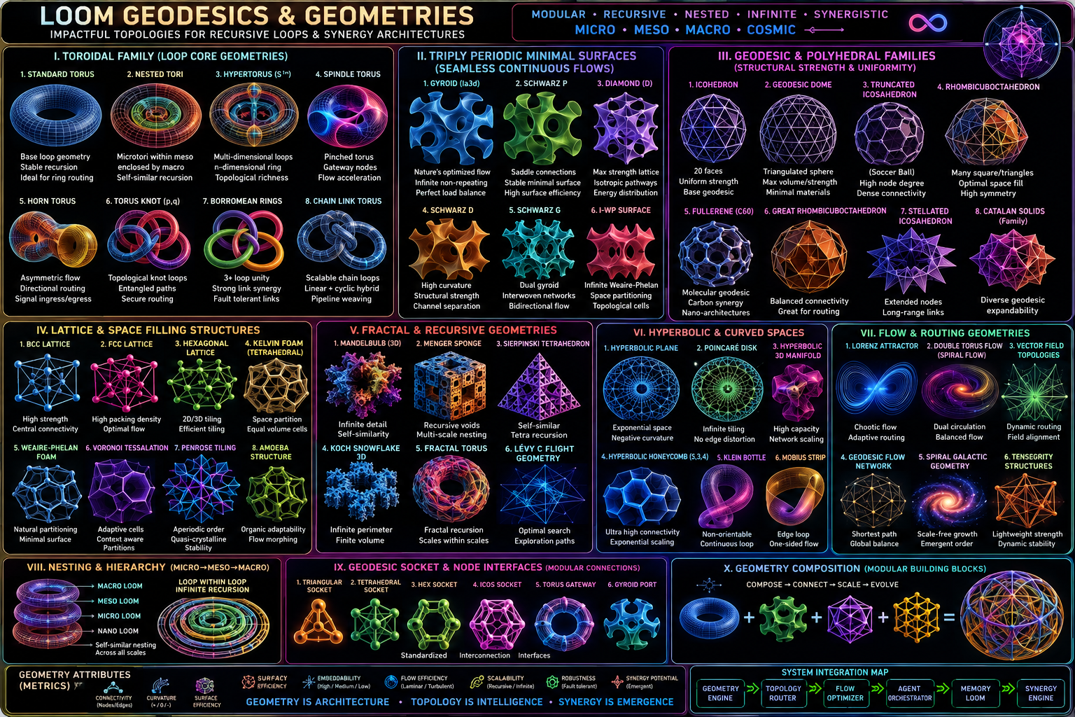 Loom architecture — geodesic recursive agentic system full blueprint